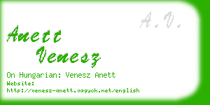 anett venesz business card